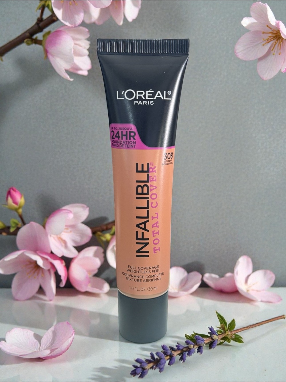 L'OREAL Infallible Total Cover 24HR Foundation #308 SUN BEIGE New Sealed